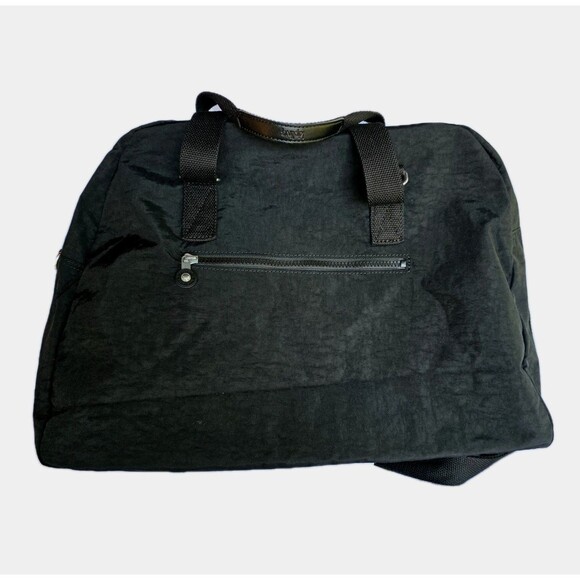 Kipling Bag Black Purse Tonal Eugina Weekender Satchel Duffel Monkey New - Picture 10 of 16